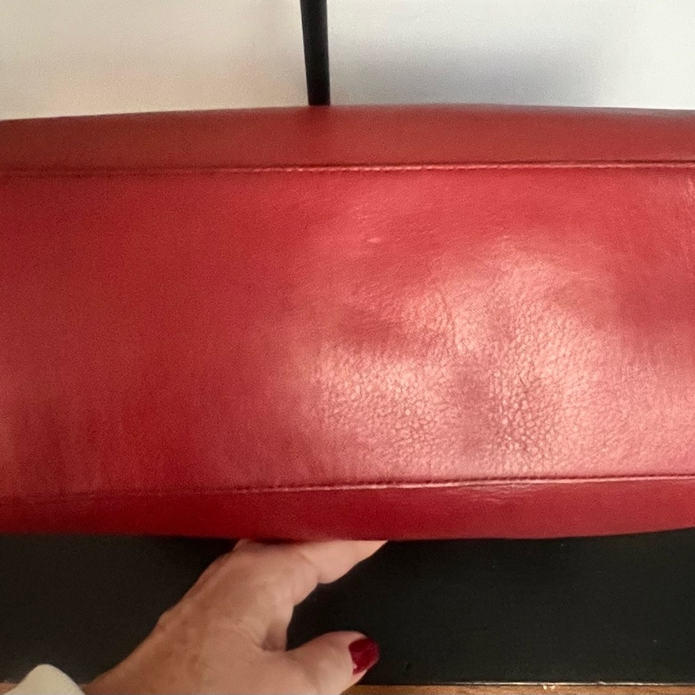 Coach Archive Legacy Dark Red Satchel Handbag With Kiss locks 2012 - Picture 7 of 14